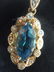 Vintage Authentic Blue Topaz & Diamond In Gift Box - 11