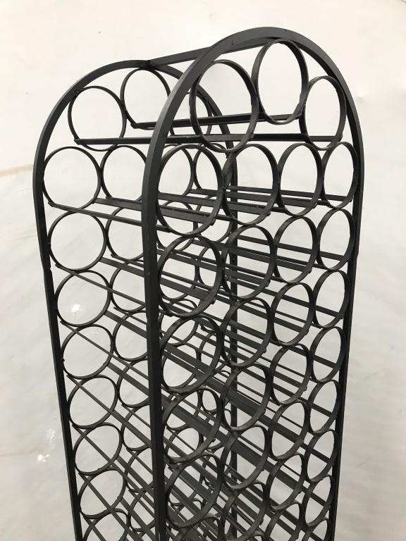 Cast Iron Standing Wine Bottle Rack: Cast Iron Standing Wine Bottle Rack, Holds 67 bottles, measures approximately 72 inches tall x 17 inches wide x 12 inches deep. Wine Storage, Wine Rack, Cast Iron Wine Rack. kitchen accessories 2