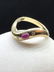 Set 3 14 K YG Diamond & Cabochon R, E, S - 8