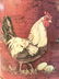 Vintage Metal Basket W Lid & Chicken Illustration - 4