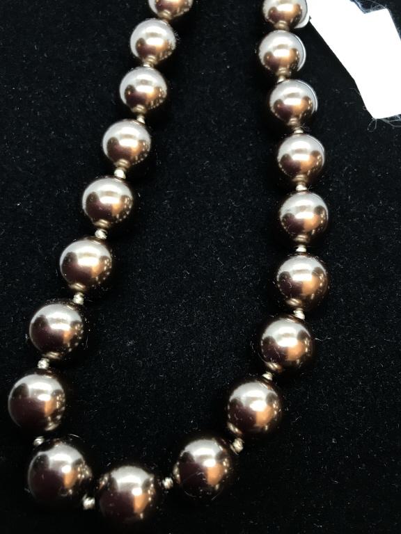 Charter Club Chocolate Pearl Style Choker Necklace: With Original Charter Club Tag, Adjustable length choker necklace With gold toned metal link extension and lobster closure. Measures approximately 17 inches long, no condition issues noted. 15 mm choc