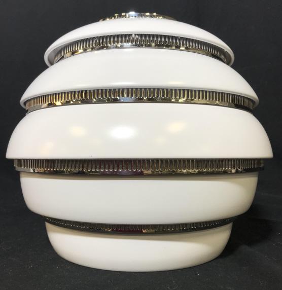 ARTEK A331 Beehive Pendant Light By Alvar Aalto: Artek’s A331 Beehive pendant light is a beloved classic designed by Alvar Aalto in 1953, color White and Chrome, New In Box, measures approximately 12 inches tall x 13 inches in diameter, Also known
