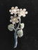 Vintage Rhinestone Floral Brooches, Lot 5 - 7