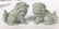 Pair Glazed Ceramic Foo Dog Salt & Pepper Shakers