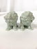 Pair Glazed Ceramic Foo Dog Salt & Pepper Shakers - 2