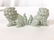 Pair Glazed Ceramic Foo Dog Salt & Pepper Shakers - 3