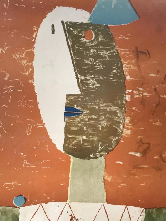 Paul KLEE Artist Proof Lithograph, Portrait: Lithograph depicting portrait, ‘Klee’ signature appears twice in print, in lower right and left. ‘AP’ for Artist’s Proof written in pencil in lower right corner. Lithograph is matted and set
