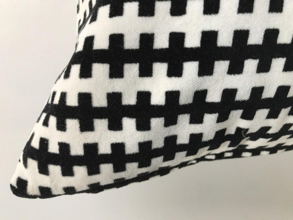 Plush IKEA 20 x20 Feather Decor Pillow: Tags reads waterfowl feathers, and have IKEA tags attached to Pillow Cover. Velvet fabric, black and white, removable cover w zipper. IKEA Accessory, feather pillow insert, designer pillow, made in Sw