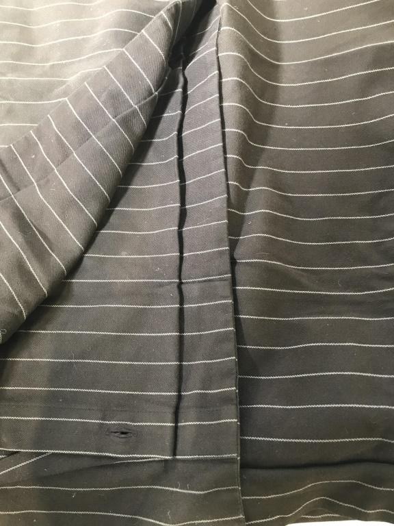 Set 3 KING size RALPH LAUREN Duvet & Euro Shams: Ralph Lauren Home Furnishings comforter cover with pair 24x24 in Euro shams with 1 3/4 in flange. Duvet 111 in. by 81 in approx. 100% cotton. Dark Brown with white stripes. Buttons along duvet to inse