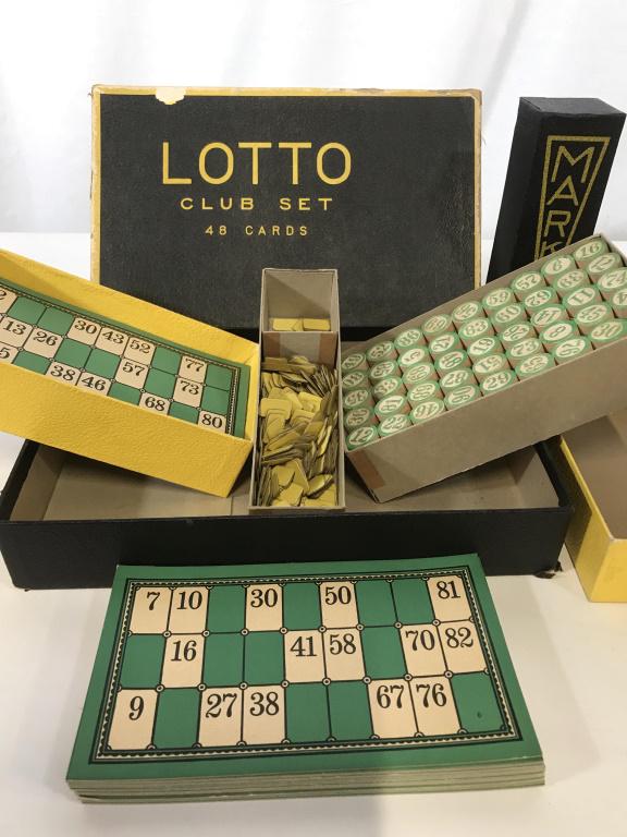 Vintage Lotto Club Set 48 Card Table Game, Org Box (1 of 10)