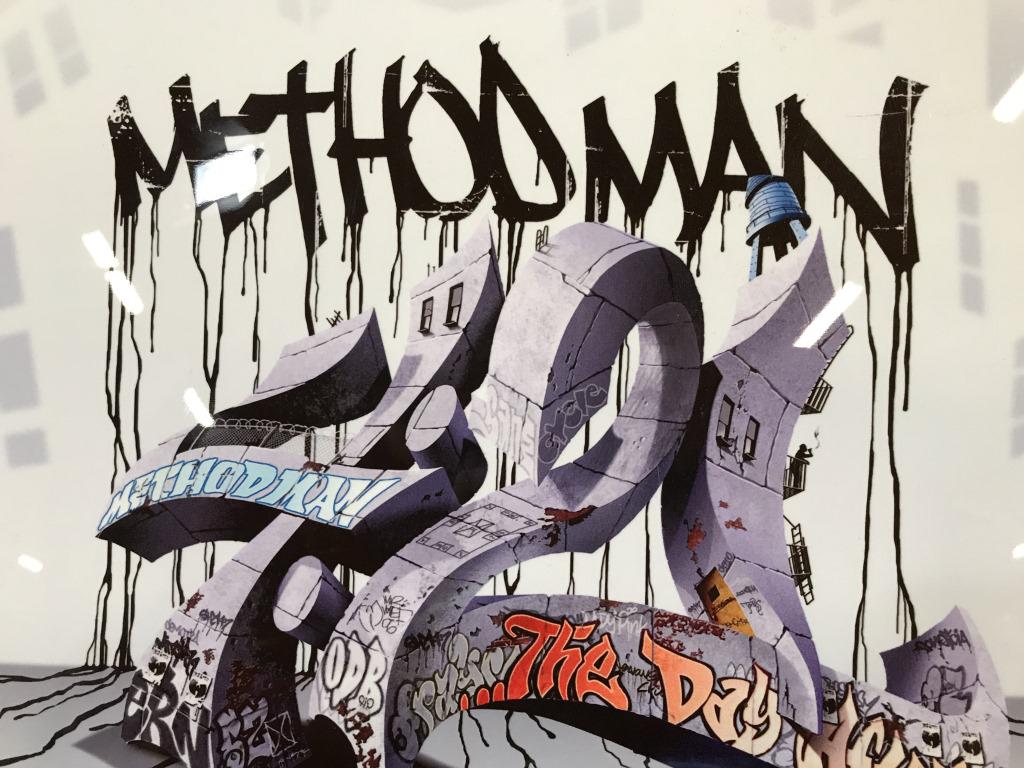 Signed Graffiti Art Print On Aluminum: This piece is a grafitti print, the print is on Metal. The piece is signed and numbered along its lower right section. The piece is signed illegibly, the number reads 1/200. The print depicts graffiti