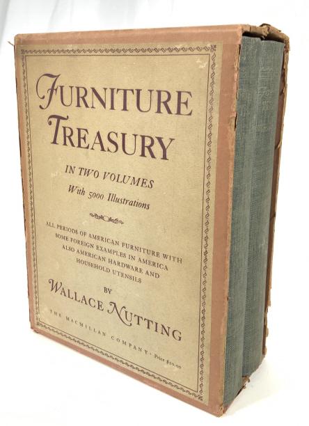 Pair FURNITURE TREASURY Volumes, WALLACE NUTTING: This is a pair of books titled, FURNITURE TREASURY. The lot includes two books filled with examples of American furniture and when they were made. The books were compiled and written by WALLACE NUTTIN