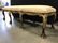 Vintage Chippendale Ornate 8 Leg Upholstered Bench