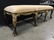 Vintage Chippendale Ornate 8 Leg Upholstered Bench - 3