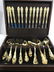 Boxed Set Royal Splendor Gold EP Sterling Flatware - 10