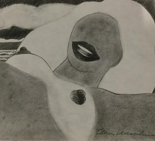 Signed Drawing Of Woman, AFTER Tom Wesselman: Signed Pencil Drawing Of Woman, pop art style, features Woman with prominent lips and breasts, some wear to paper, Signed lower right corner Tom Wesselman, Reverse stamped ‘Tom Wesselman 1257 - 58th