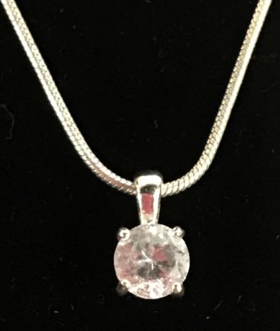 17 in. Silver Tn Snake Chain CZ: silver toned chain. Spring ring clasp. Solitaire CZ pendant, 4 prong setting. Chain, CZ Pendant, Fashion Jewelry, Snake Chain, Wearable Fashion, Wearable Accessory, Necklace, Solitaire CZ, ladies vint