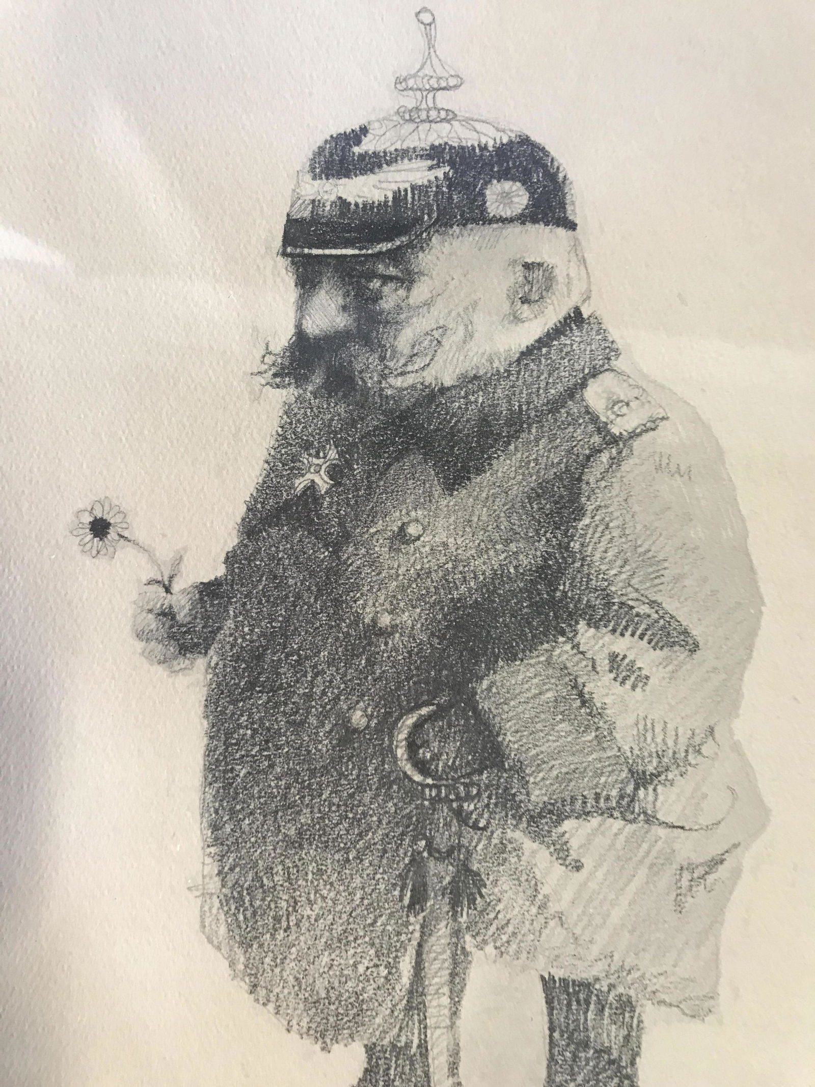 Charles Bragg Signed Numbered Lithograph: Professionally framed and matted Charles Bragg Artwork, numbered 58/200, titled Flower Power, measures app 15.5 by 12.5 inches, Charles Bragg 1931-2017, was an American Painter Artist and Author known