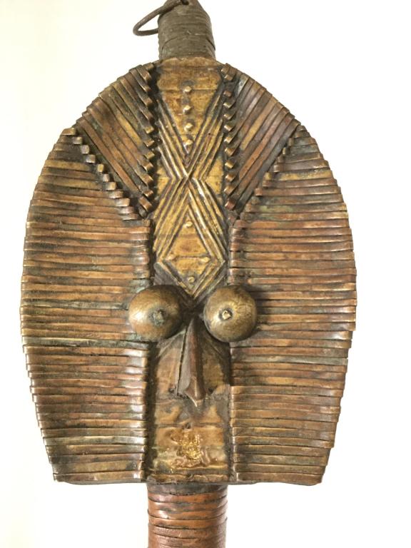 Bakota Mawongue Ceremonial Reliquary, Gabon: The Gabon Relic from the Bakota Mawongue Tribe was part of the Gabon Collection Of Sam Hilu. Hilu is a cultural-anthropoligist who established his own collection in 1959 of ethnographic Folk-arts & Cr