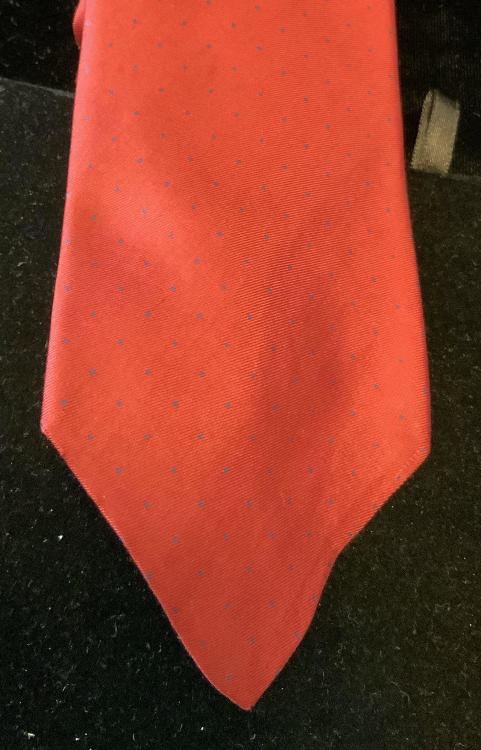 TED LAPIDUS French Silk Necktie: label reads Ted lapidus Paris, luxury designer fashion accessory, made in France , needs spot cleaning, Men's fashion, menswear. wearable accessories