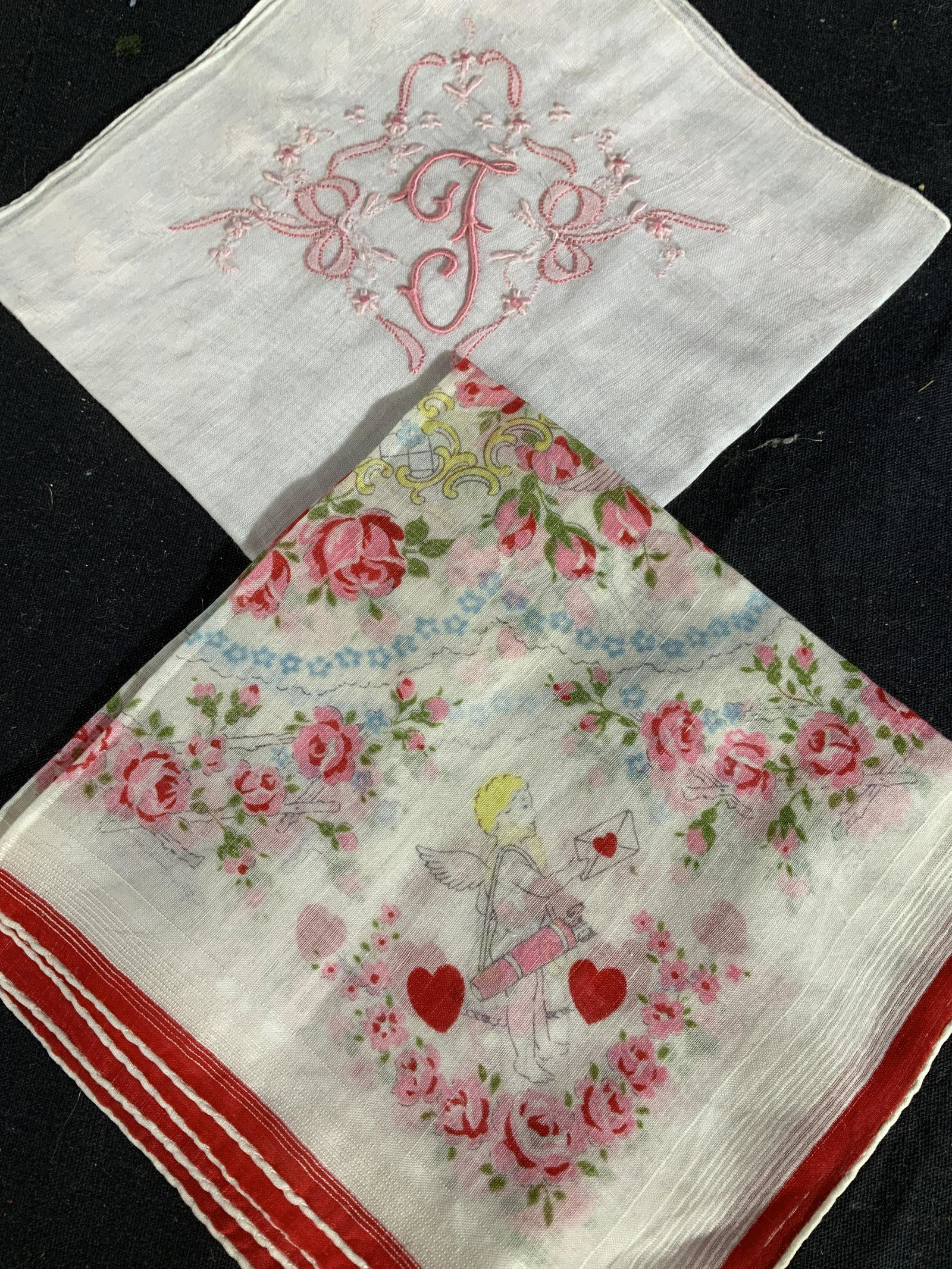 Collection of Vintage handkerchiefs: Cotton, linen , some embroidered, tatted, colorful graphics and more, property of New York City Collection, collectible hankies, vintage linens, collectible linens, textile arts, hankies, handkerchief