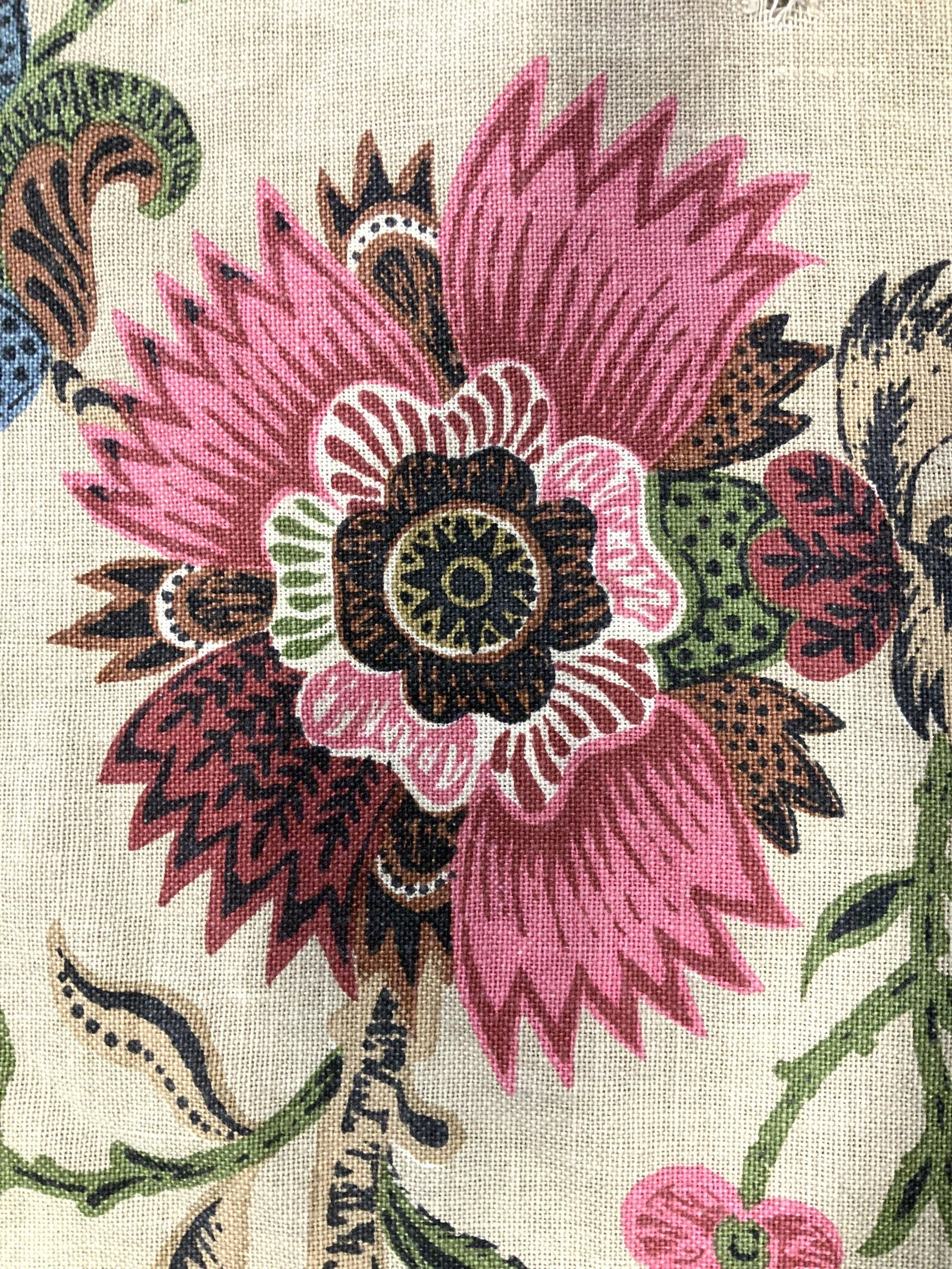 Vintage Heavy Linen Table Cloth w Trim: Measures 105 by 73 inches fringe on three sides, possibly bed cover, throw accessory, table cloth, textile arts,