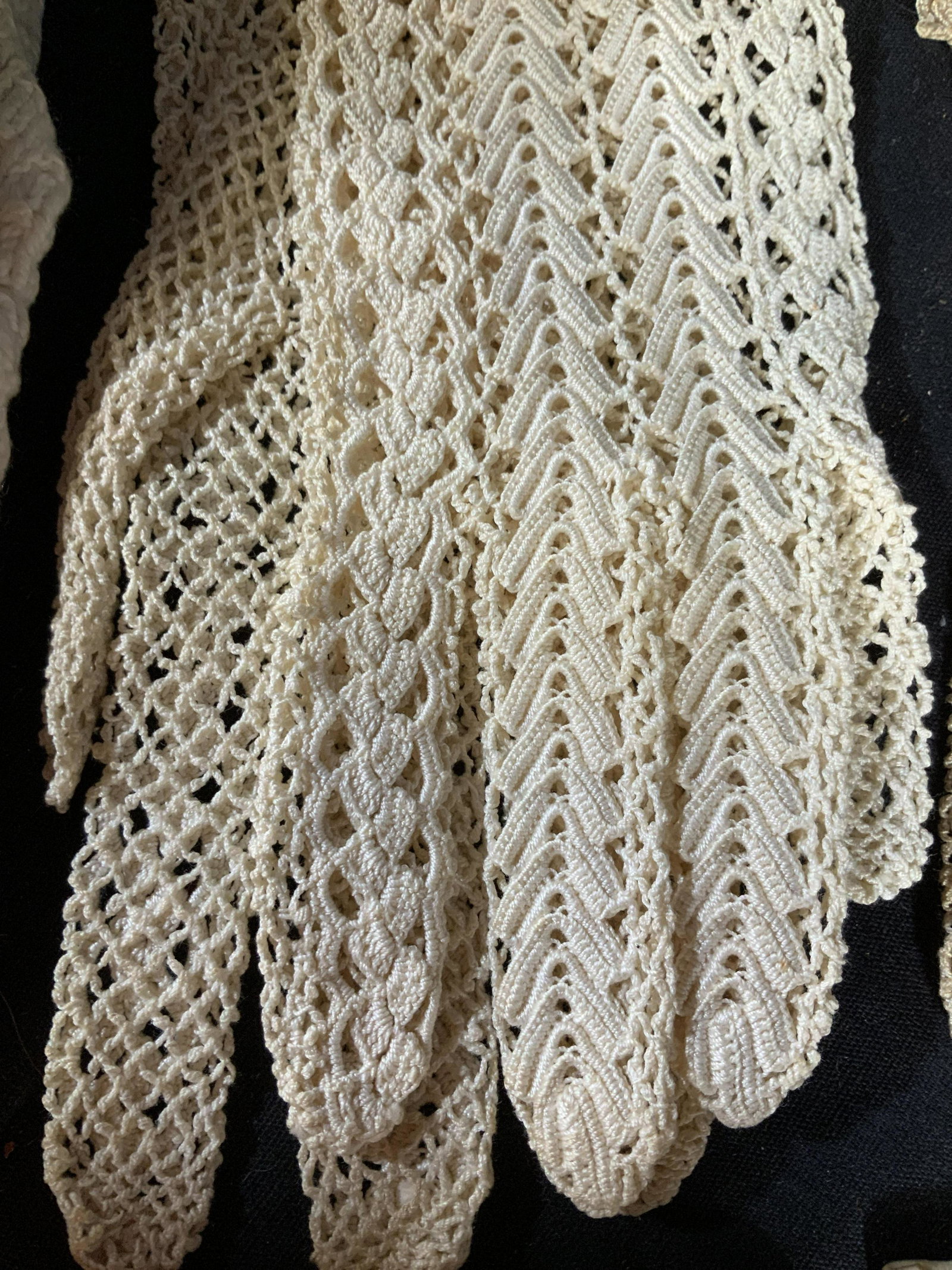 Group Lot Vintage White Gloves: Opera length, standard, white leather, and more, collection of vintage gloves, some with original bags some leather, cotton, stretch, suede, wool, some with buttons, some with original tags, many made