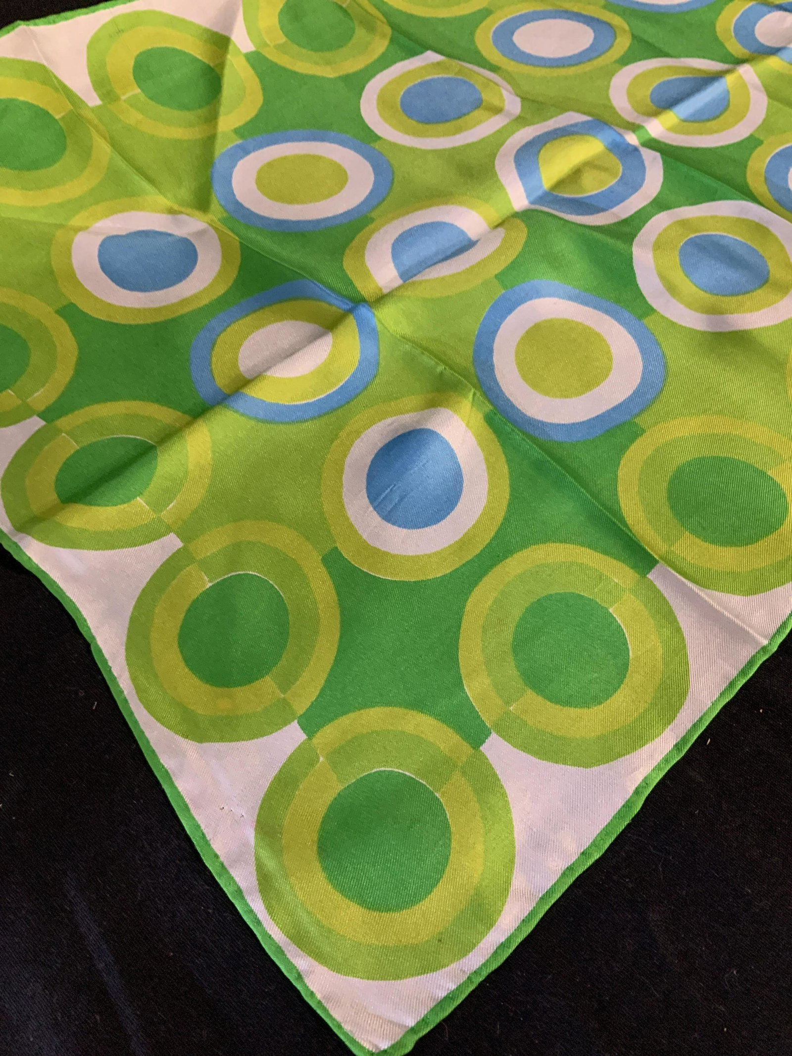 Vintage VERA Retro Colorful Silk Scarf: Brightly colored 70’s style retro silk scarf, signed VERA, measures length 45 by 15 inches, luxury neck wear, retro fashion accessory, spring fashion, wearables, ladies accessories