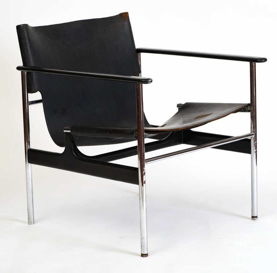 CHARLES POLLOCK Knoll Model 657 Sling Chair: MCM model 657 Sling Chair Designed by Charles POLLOCK for Knoll circa 1960’s, mid century modern designer sling chair measures ht 28.5 inches width 24.5 inches depth 25 inches, Architectural style,