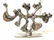 Signed Abstract Sculptural Silver Toned Menorah