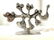 Signed Abstract Sculptural Silver Toned Menorah - 2
