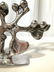 Signed Abstract Sculptural Silver Toned Menorah - 6
