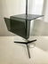 Lucite Chrome Side Table W Rack and Lamp