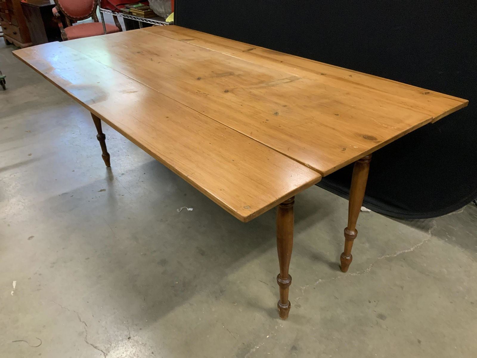 Drop Leaf Country Pine Farm Table: Dining table, kitchen table, farm table, two drop leaves, can also be console table, side board, sofa table,,country decor, measures ht 29 inches width with leaves open 40 inches, with leaves dropped,