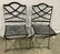 Pair Painted Metal Iron Vintage Garden Chairs