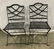 Pair Painted Metal Iron Vintage Garden Chairs - 2