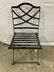 Pair Painted Metal Iron Vintage Garden Chairs - 5