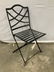 Pair Painted Metal Iron Vintage Garden Chairs - 6