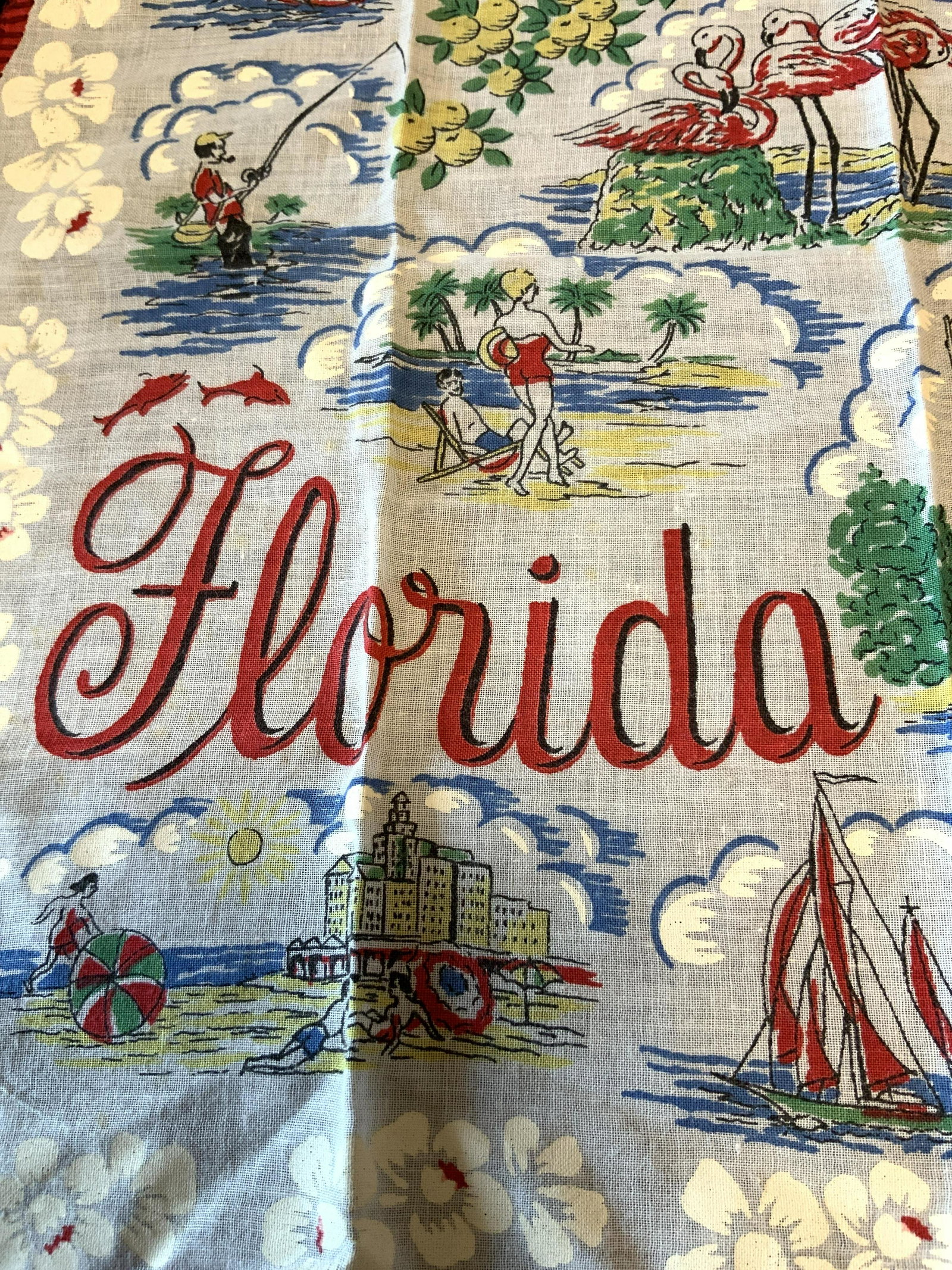 Grp Lot Vintage Collectible handkerchiefs: Handkerchiefs, cotton, linen,, states, Florida themed, Hawaii themed, California themed, all pressed cleaned abundant starched, assorted lot, collectible handkerchiefs, vintage linens, collectible lin
