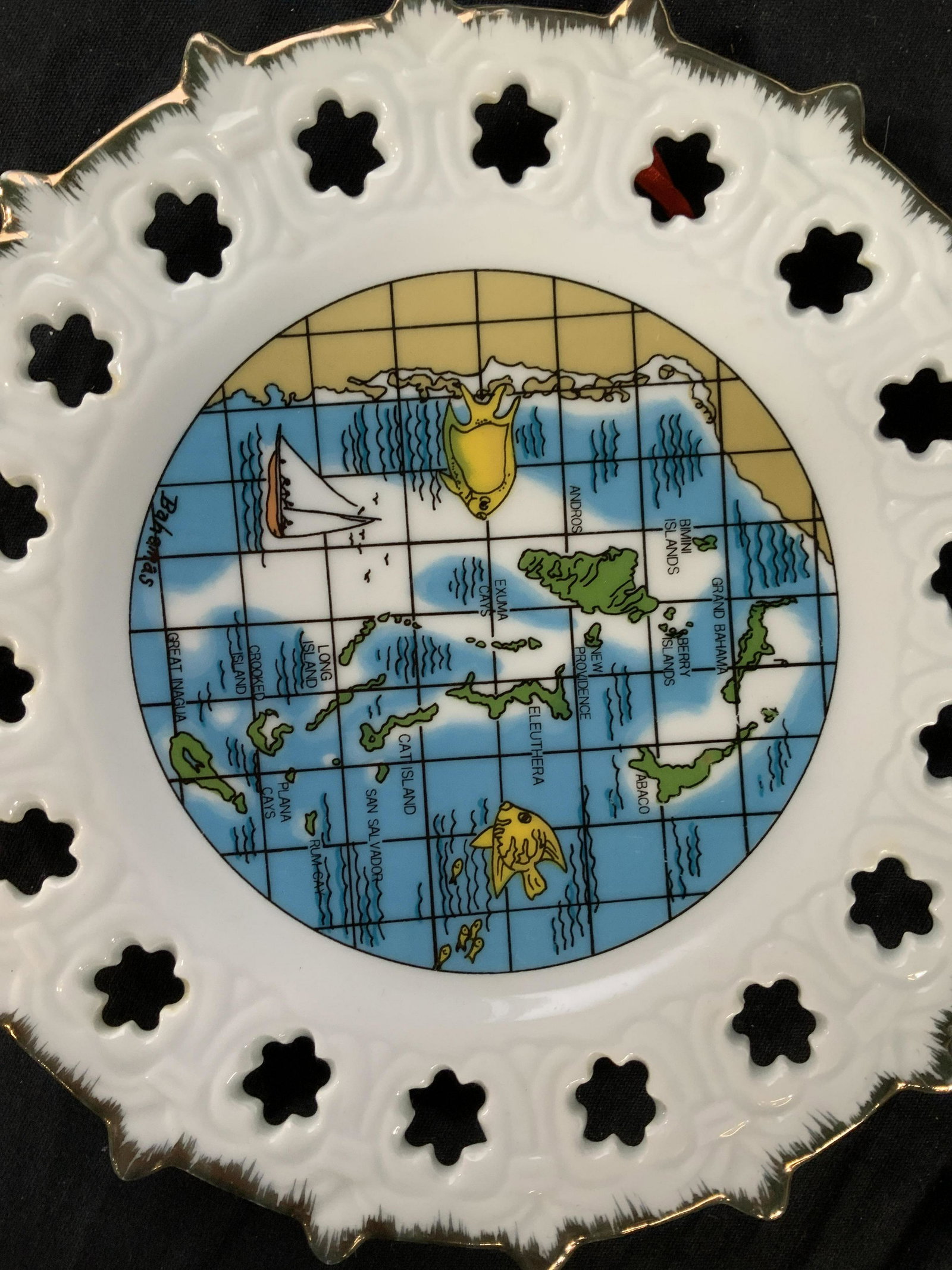 Group Lot Vintage Porcelain Platters Plates: Assorted vintage table ware, porcelain table ware, plates, platters, and more, vintage collectible assortment, , one set of five marked for Columbia, Trenton New Jersey, some with pearlescent glazing,