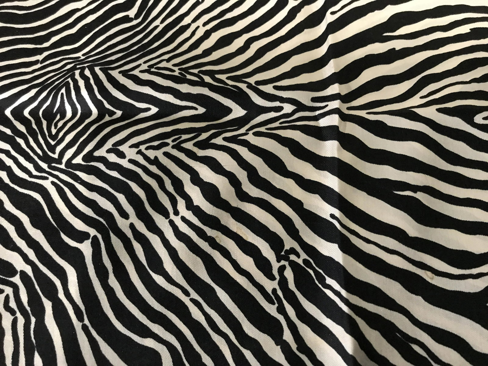 Vintage Zebra Scarf: Vintage zebra scarf, no tag, Fashion accessory, scarf, neck wear, head wear, sash, belt, echo, scarf, measures 53 inches long. 7