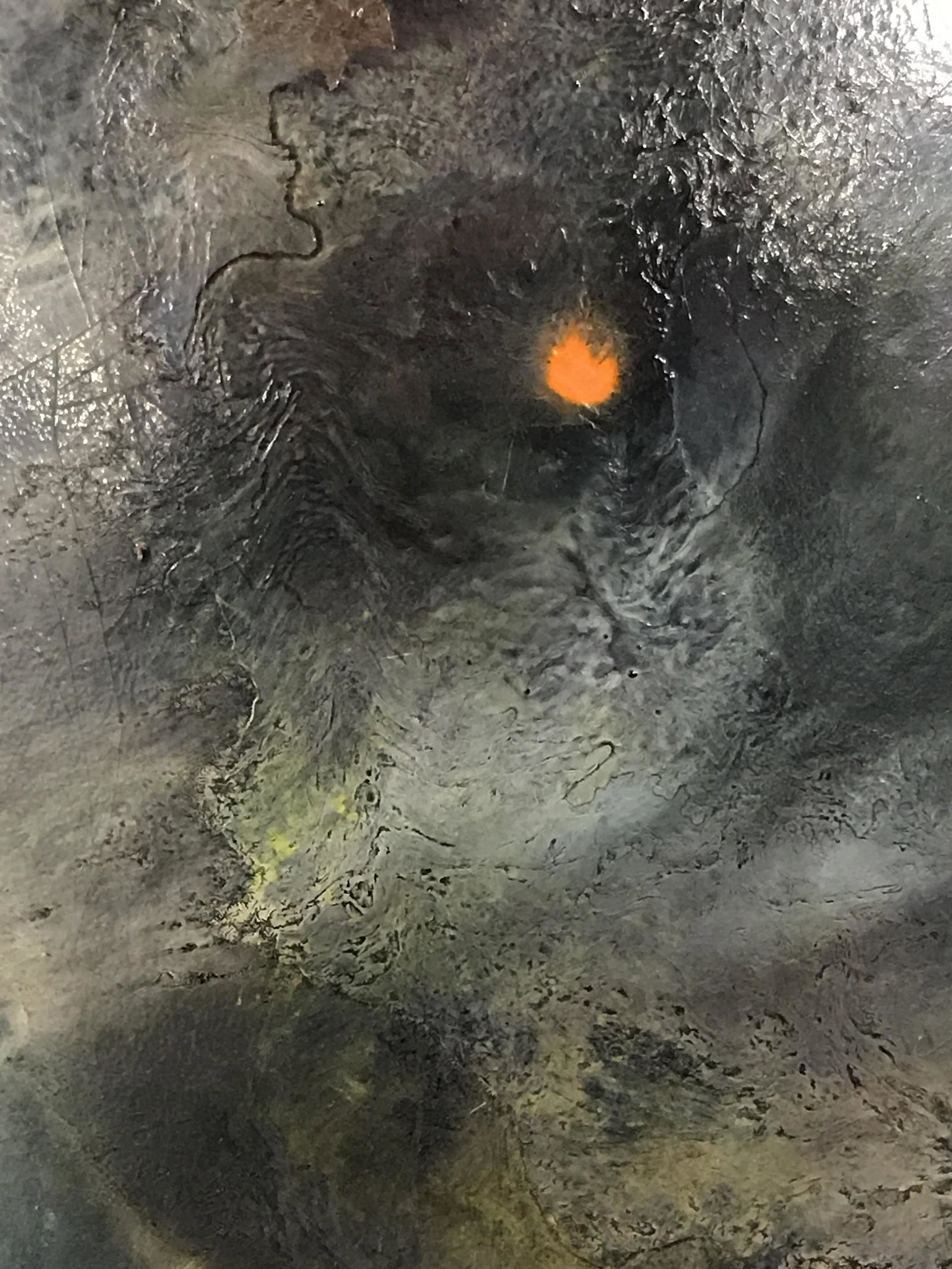 Signed Acrylic Pour Leonardo Nierman: Signed mixed media on canvas board, signature in white in the lower left corner reads ‘Nierman’, date directly after signature reads 63, subject an abstract piece that seems to use acrylic pouring