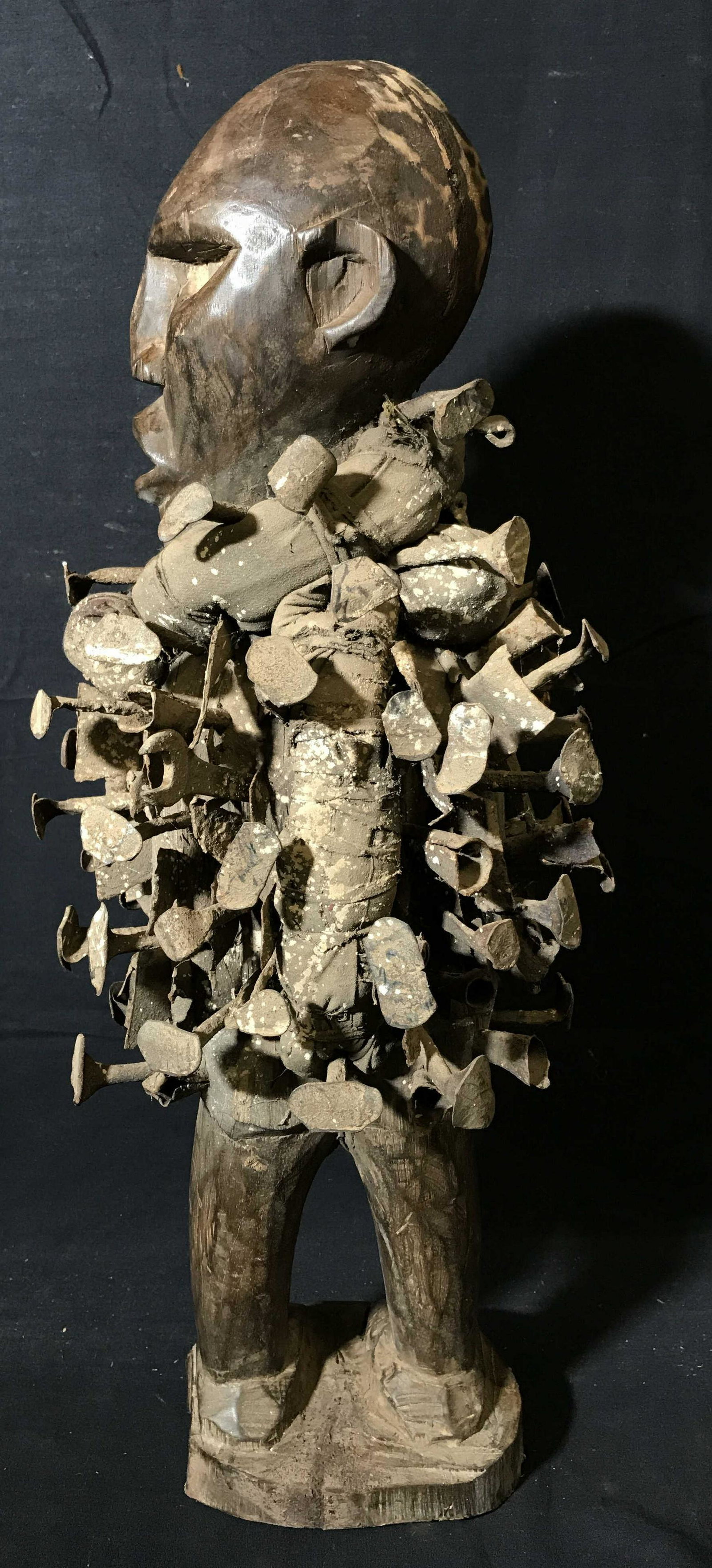 Bakongo Nail Fetish: Bakongo Nail fetish, origins can be found in what was once called the Republic of Zaire and is now located in The Democratic Republic of the Congo Central Africa, a nail fetish is usually used to prev