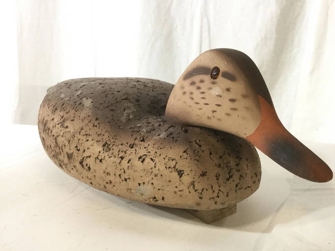 Vintage Collectible Painted Cork Duck Decoy