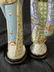 Pair Vintage Cloisonne and Painted Asian Figurals - 12