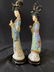 Pair Vintage Cloisonne and Painted Asian Figurals - 13