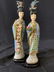 Pair Vintage Cloisonne and Painted Asian Figurals - 14