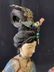 Pair Vintage Cloisonne and Painted Asian Figurals - 7