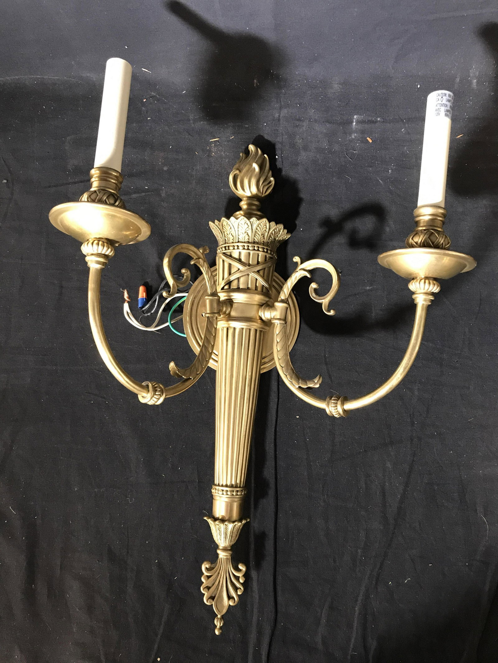 brass wall candle holders on Set 3 Vintage Cast Brass Wall Sconces Jun 17 2020 The Benefit Shop Foundation Inc In Ny