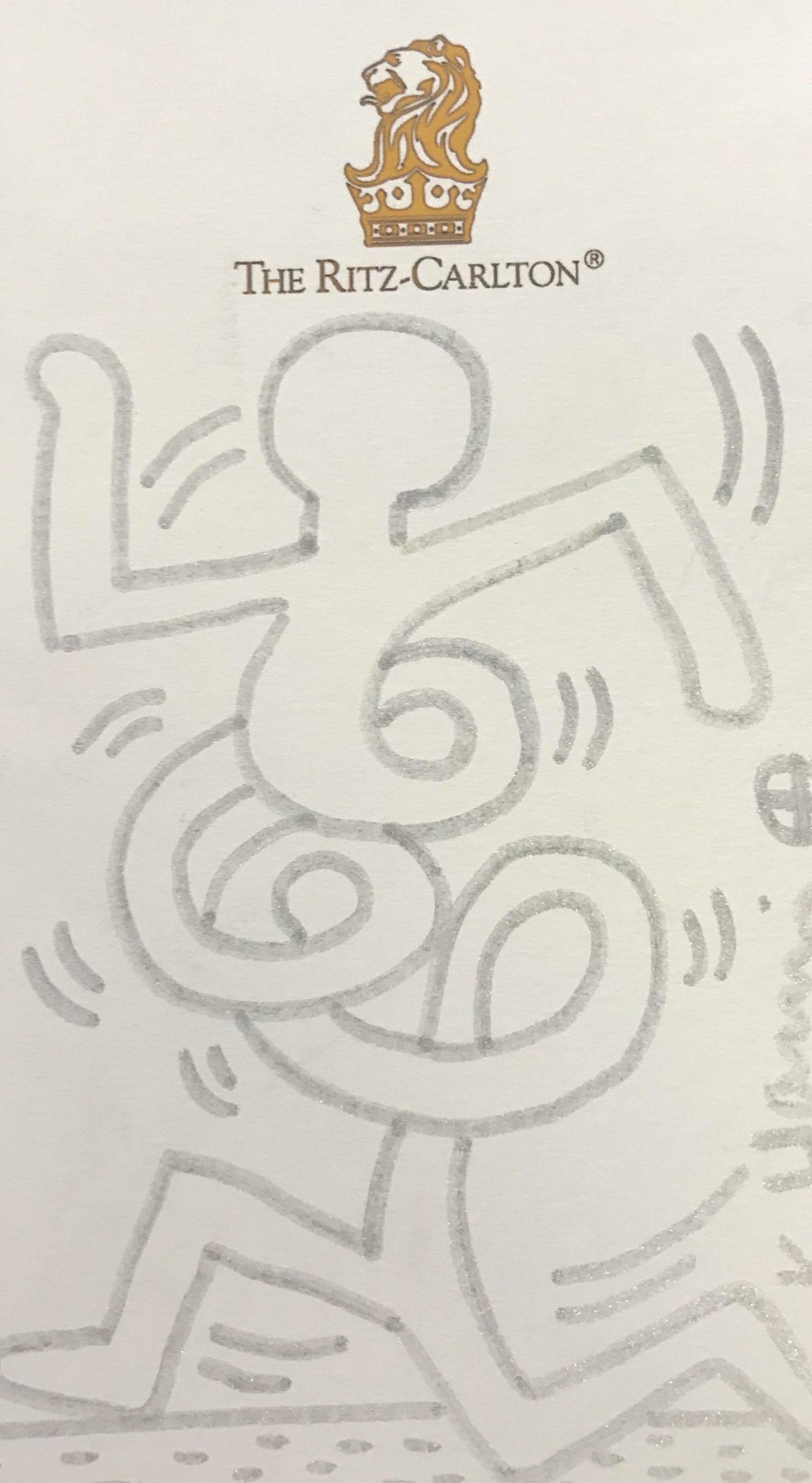 Signed Drawing AFTER Keith Haring: Signed Marker on paper AFTER Keith Haring, Please Note: All lots that do not carry established documented provenance nor any past record of auction history record are described in the catalog as attri